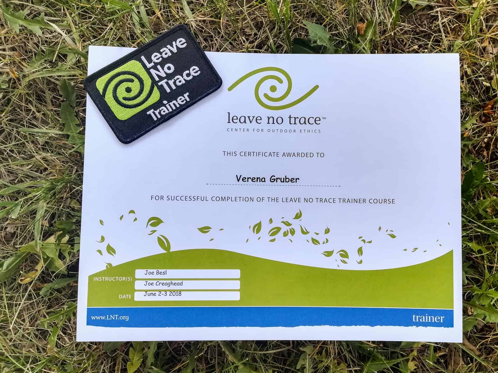 Leave no Trace trainer trraining